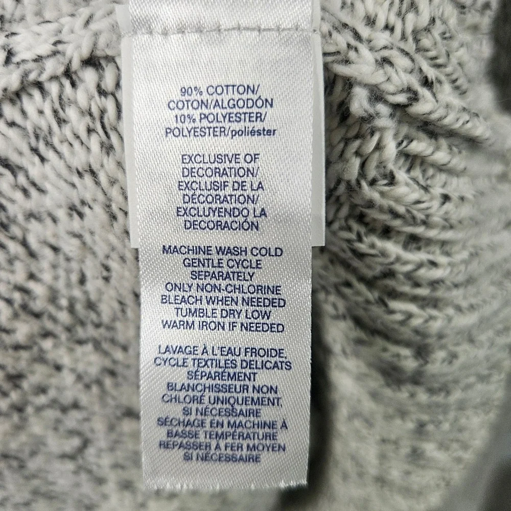 Chaps Quarter Zip Sweater Mens XXL Grey Marled NWT Cotton Blend Mock Neck